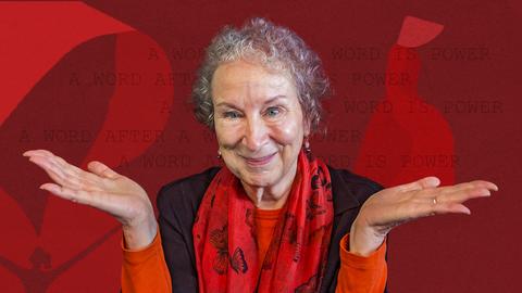 Ein Porträt von Margaret Atwood.