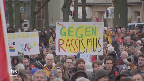 Politische Demonstration in Kassel