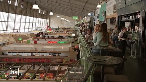 Innenansicht der Frankfurter Kleinmarkthalle