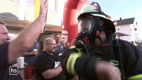Feuerwehrleute beim Spendenlauf