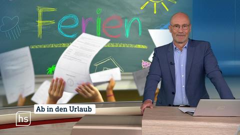 Moderator präsentiert die Themen