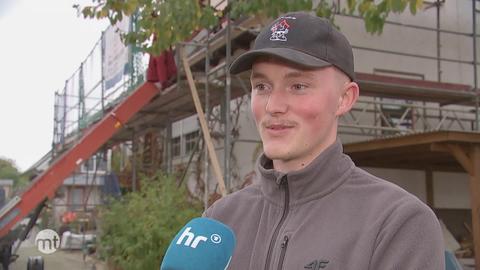 Der Dachdeckerchampion beim Interview