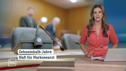 Moderatorin vor Bild mit Topthema