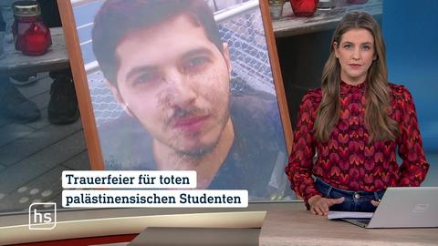 hessenschau-Moderatorin im Studio