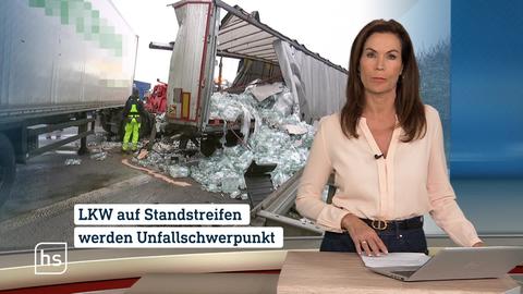 Moderatorin vor Bild mit Topthema