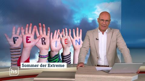 Moderator präsentiert die Themen