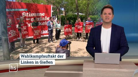 Moderatorin vor Bild mit Topthema