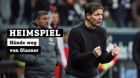 heimspiel vom 10.01.22 mit dem Text "Hände weg von Glasner"