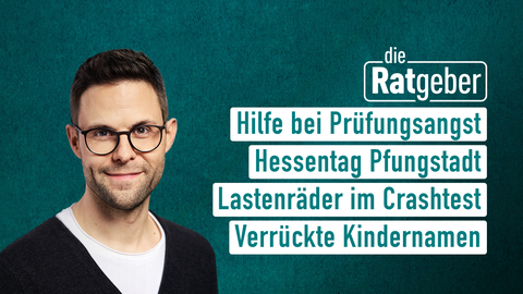 Moderator Kai Fischer sowie die Themen am 02.06.2023: Hilfe bei Prüfungsangst, Hessentag Pfungstadt, Lastenräder im Crashtest, Verrückte Kindernamen 
