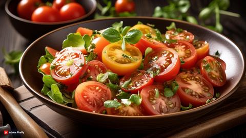 Linden-Rotklee-Tomaten-Salat