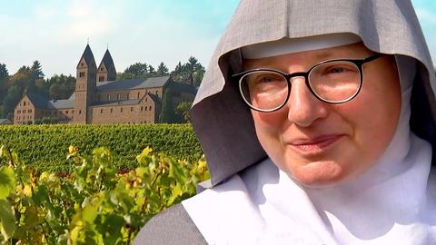 Eine Nonne aus dem Kloster St. Hildegard in Rüdesheim.