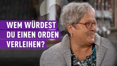 strassenstars-Kandidatin. Text: Wem würdest du einen orden verleihen?