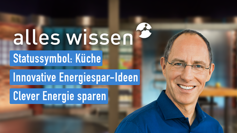 Moderator Thmas Ranft sowie die Themen bei "alles wissen" am 02.03.2023: Clever Energie sparen, Klimakiller Beton, Konzepte für mehr Wohnraum, Stadt.Land.Chancen