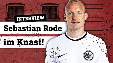 Sebastian Rode, im Hintergrund ein Gefängnis.