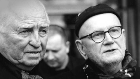 Der weltbekannte Boxtrainer Ulli Wegner (links) und Filmemacher Heinz Brinkmann.