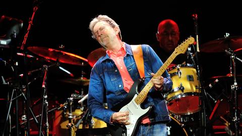 Der Musiker Eric Clapton bei einem Auftritt.