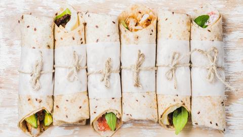 verschiedene Wraps