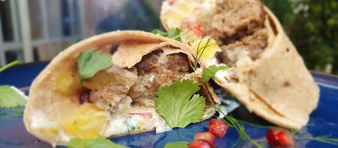 Wraps mit Hackfleischbällchen