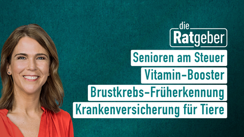 Moderatorin Anne Brüning sowie die Themen bei "die Ratgeber" am 02.03.2023: Senioren am Steuer, Frühjahrsmesse Kassel, Brustkrebs-Früherkennung,Krankenversicherung für Tiere 