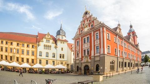 Gotha Marktplatz mit Rathaus