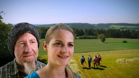 Wanderer auf dem Diemelsteig