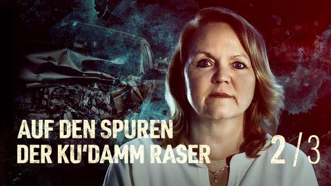 Frau, im Hintergrund ein Verkehrsunfall