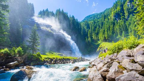Die Tiroler Gemeinde Mayrhofen im Zillertal.