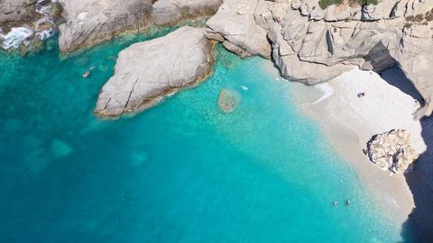 Die Seychellen-Bucht auf der Insel Ikaria. 