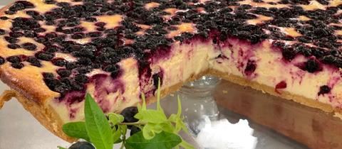 Cremiger Käsekuchen mit Wildheidelbeeren