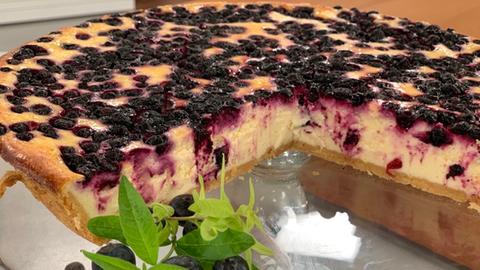 Cremiger Käsekuchen mit Wildheidelbeeren