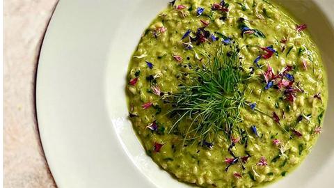 Risotto von der Beta-Glucan-Gerste mit Bärlauch-Pesto