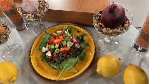 Grüner Linsensalat