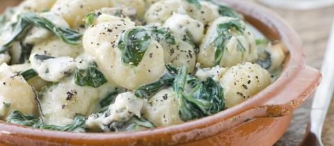 Gnocchi mit Spinat und Gorgonzola