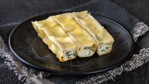 Cannoli mit Spinat 