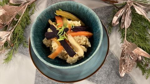 Pfeffer-Risotto mit karamellisiertem Gemüse