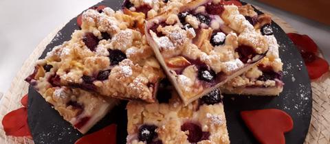 Quark-Streusel-Kuchen mit Obst