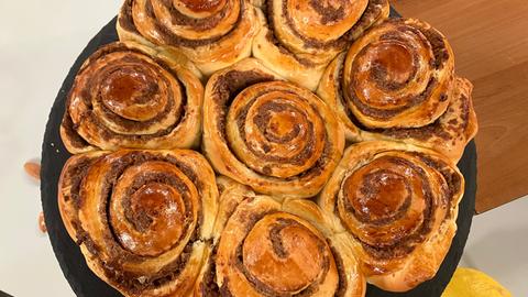 Zimtschnecken mit Walnüssen