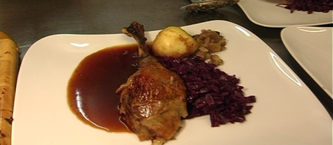 Odenwälder Gänsebraten im Honiglack