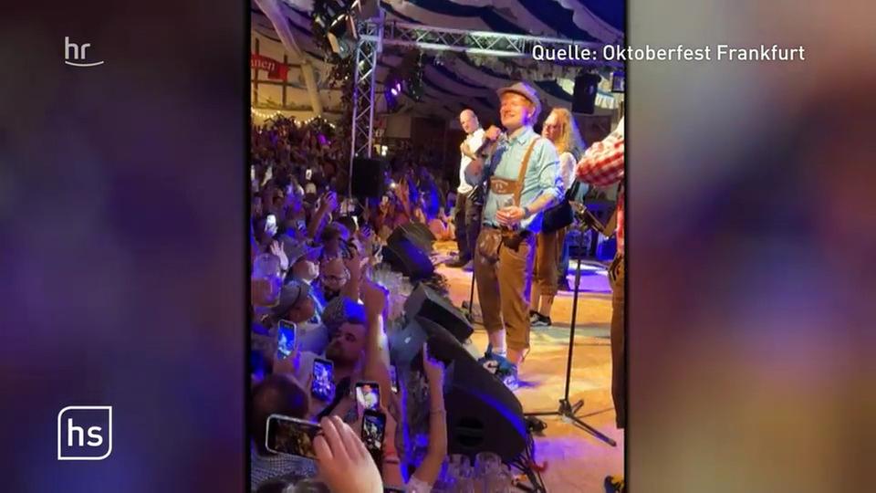 Ed Sheeran auf dem Frankfurter Oktoberfest Video hessenschau.de