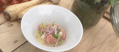 Ceviche von der Lachsforelle à la Nordhessen 