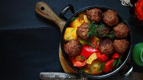 Lammhackbällchen mit Paprika