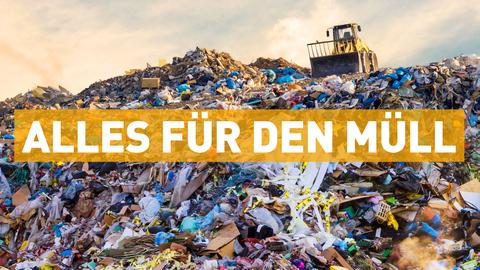 Mülldeponie, Text: "Alles für den Müll"