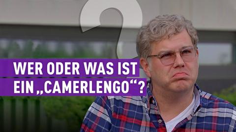 strassen star-Kandidat mit Schriftzug: "Wer oder was ist ein "Camerlengo"?