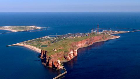 Blick auf die Insel Helgoland.