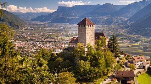 Blick auf Bozen in der norditalienischen Provinz Südtirol. 