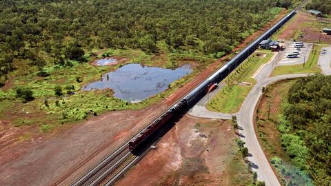 Ghan in Catherine Gorge.