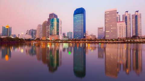 Blick auf die Skyline von Bangkok.