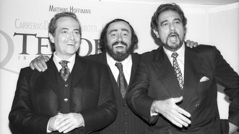 Jose Carreras, Luciano Pavarotti, Placido Domingo (v.li.) 