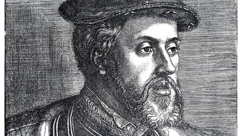 Kaiser Karl V., 1500 - 1558, Kaiser des Heiligen Römischen Reiches, Kupferstich von Barthel Beham aus dem Jahr 1531.