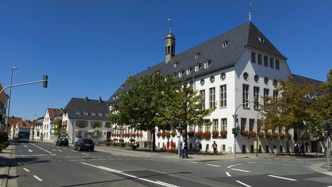 Das Rathaus in Rüsselsheim 